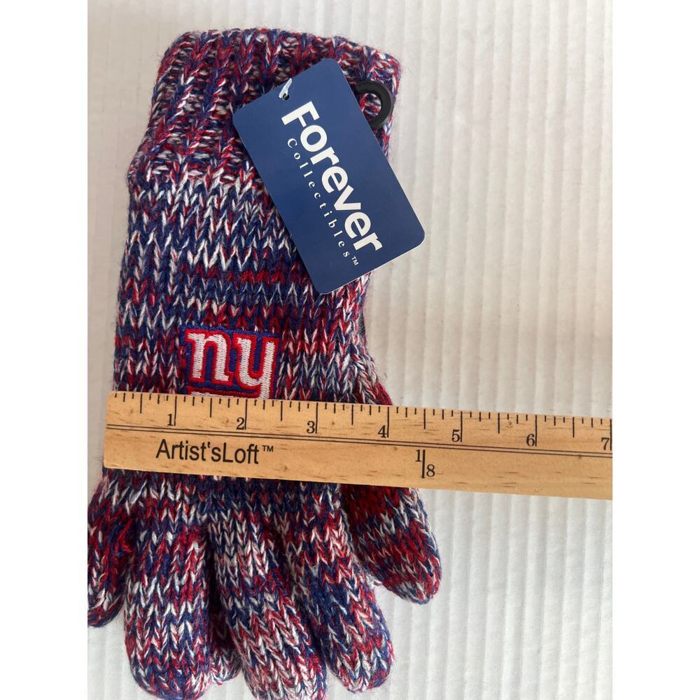 New York Giants Knitted Gloves Forever Collectibles Womens N - Picture 10 of 10